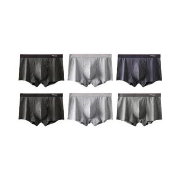 Imagem de Boxers Antibacterianos De Algodão Para Homens 6 Peças Roupa Íntima Lis