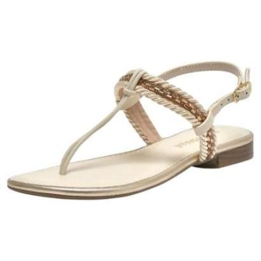 Imagem de Sandália Rasteira Feminina Tira Delicada Brilho Via Marte-Feminino