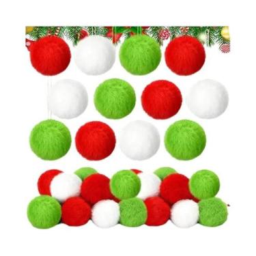 Imagem de Enfeites De Natal Em Forma De Bola Fluffy De 6cm, 6 Peças, Presentes P
