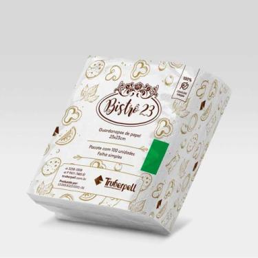 Imagem de Guardanapo Bistrô 23 x 23 cm Folha Simples - Branco - Caixa com 2.400 
