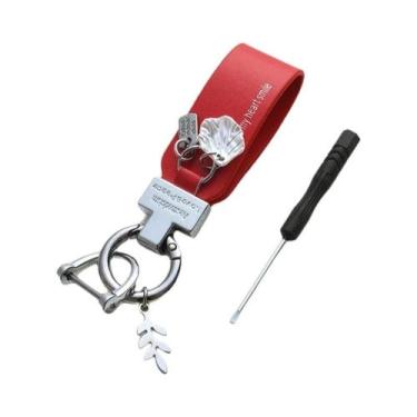 Imagem de Delicado Porta-Chaves De Couro Com Corrente De Metal Francesa, Lindo S