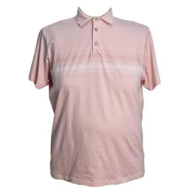 Imagem de Camiseta Polo Masculina Plus Size Cratus Ezu Rosa-Masculino