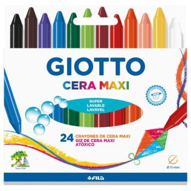 Imagem de Giz de Cera Maxi 24 Cores Giotto