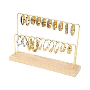 Imagem de Suportes De Exibição Para Brincos De Madeira Com Cartão Para Embalagem