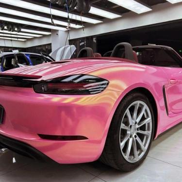 Imagem de Adesivo Para Carro Dourado Com Diamantes, Filme Vinílico PVC PET Para 