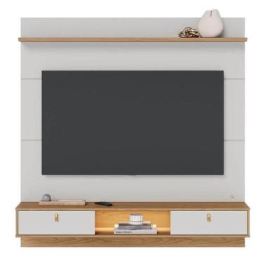 Imagem de Painel para Tv Home Suspenso Bali 1.6 Off White Matte Freijó  Colibri