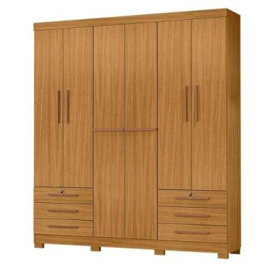 Imagem de Guarda Roupa Casal Londres Carvalho Americano - Incorplac - INCORPLAC 