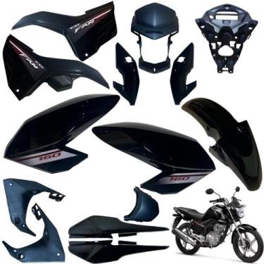 Imagem de Kit Carenagem Cg Fan 160 Modelo 2016 / 2021 Completo - Sportive, PRETA