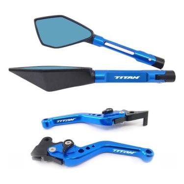 Imagem de Kit Manete Retrovisor Esportivo Titan 125 150 160 a disco - NoBrand, A