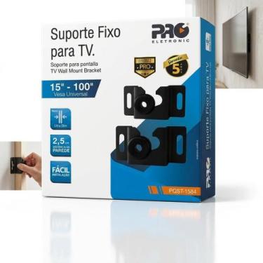 Imagem de Suporte Fixo de TV Ultra Slim Universal 15 a 100 Pol Vesa Fácil Instal