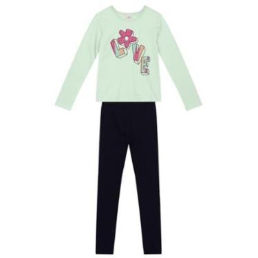 Imagem de Conjunto infantil menina floral com strass Brandili-Feminino