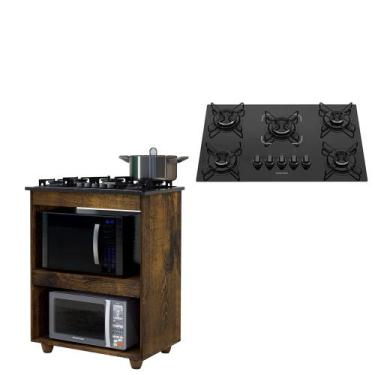 Imagem de Kit Balcão Cooktop Turim com Fogão Cooktop 5 Bocas Itatiaia, Bivolt