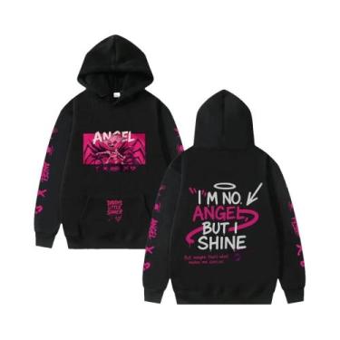 Imagem de Hoodie Oversized Y2K Angel Dust Hazbin Hotel Anime, Fleece Quente, Str