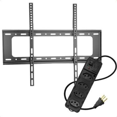 Imagem de Kit Suporte Fixo de Parede para TV 40 a 80 Polegadas até 75kg com Exte