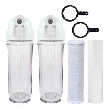 Imagem de Filtro Transparente Dágua + 1 Polipropileno 1 Carvão Block - Royal B&B
