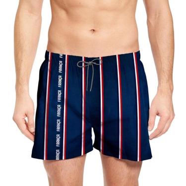 Imagem de Short Masculino França Estampa Copa Futebol Esporte Academia-Masculino