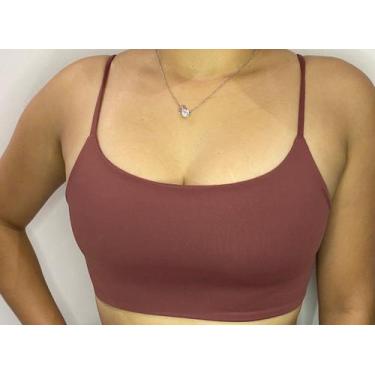 Imagem de Top Fitness Duplo  Alça Fina Suplex Poliamida Compressão - Landim Stor