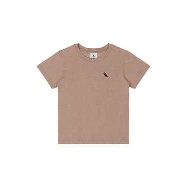 Imagem de Camiseta para Menino em Algodão Quimby, Marrom, 1
