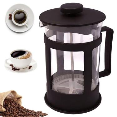Imagem de Cafeteira Francesa 600ml Vidro Borossilicato  Café Chá Cremeira Leite 
