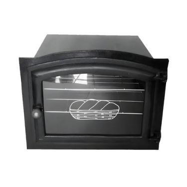 Imagem de Forno Ferro Fundido Porta Vidro Fogão A Lenha 48x35x30cm P - Rig Fundi