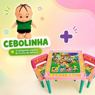 Imagem de Mesinha Infantil com Bonecos Turma da Monica Educativa - Tritec, Cebol