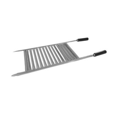 Imagem de Grelha Churrasco Parrilla Inox 80x30 cm - Ouky