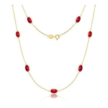 Imagem de Colar Ouro 18k 0,750 Com Zircônias Ovais - Sofistgold Joias, 90CM, Ver