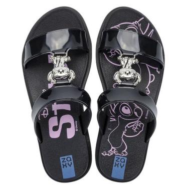 Imagem de Chinelo Slide Feminino Leve Confortavel Zaxy Stitch Mix, Preto, 36