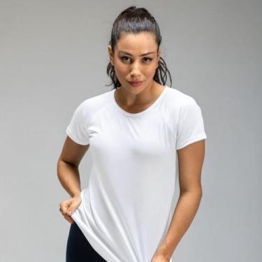 Imagem de Camiseta Feminina Academia Dry Fit Fitness Básica Blusa Treino - Blanc