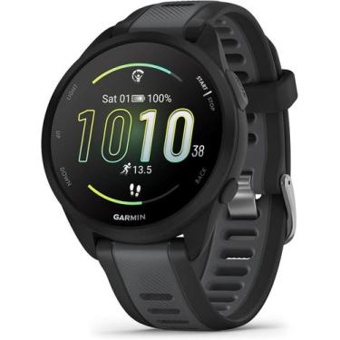 Imagem de Relogio Garmin Forerunner 165 Music Preto e Cinza Ardosia