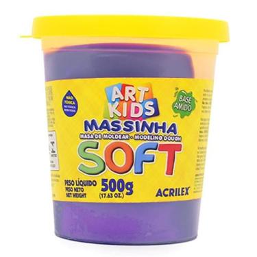 Imagem de Massinha de Modelar Soft Acrilex 500g, 516, Violeta