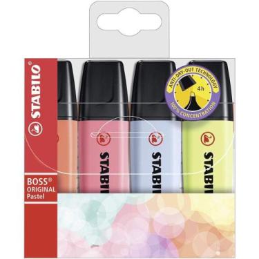 Imagem de Marca Texto Stabilo Boss Pastel Com 4 Cores 70/4-3 Marcador