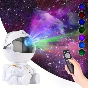 Imagem de Projetor Portátil LED Astronauta Nebulosa Galáxia Estrelada Estrela Br