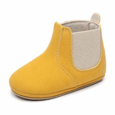 Imagem de Botinha De Bebe Coutry Calce Fácil Recém Nascido Sapatinho Cor:Amarelo