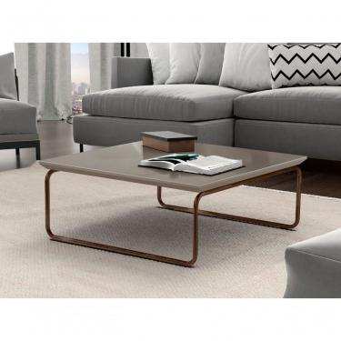 Imagem de Mesa de Centro Kairos Quadrado MDF Metal Pintado 70CM Concreto Lar Flex Móveis