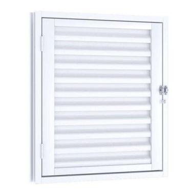 Imagem de Porta de Aço Alçapão 80x60cm com Porta Cadeado Riobras Branco