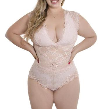 Imagem de Body sem Bojo Rendado Liebe, GG, Nude