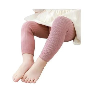 Imagem de Meias Sem Pé De Algodão Tricotadas Para Bebê Menina, Leggings Sólidas 