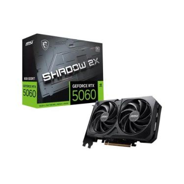 Imagem de Placa de Vídeo MSI RTX 5060 8G SHADOW 2X OC Geforce NVIDIA, 8GB GDDR7,