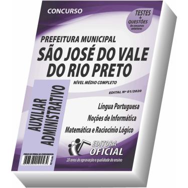 Imagem de Apostila Prefeitura de São José do Vale do Rio Preto - Auxiliar Administrativo