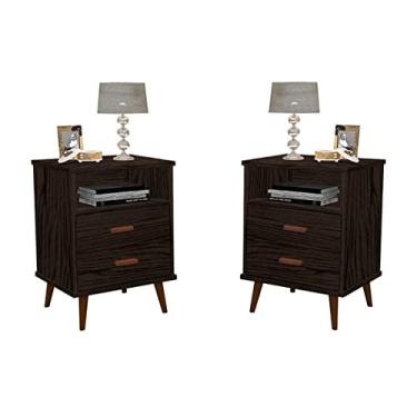 Imagem de Conjunto 2 Mesa de Cabeceira Itália Malbec