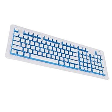 Imagem de Teclas de teclado de 110 teclas, teclas de teclado ABS Keycap para a maioria dos teclados mecânicos(Cesta branca)