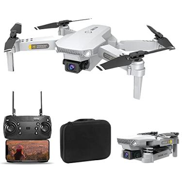 Imagem de Drone com câmera para crianças, drone de câmera de 1080p fpv para iniciantes, brinquedos de helicóptero Quadcopter RC, uma chave decolar / pouso, altitude segura, modo sem cabeça