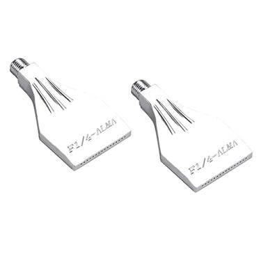 Imagem de Aopin Bocal plano, rosca macho de liga de alumínio, bocal de gás BSPT, faca de ar, bocal de sopro de poeira de 16 furos, soprador, ar comprimido, prata, 2 peças