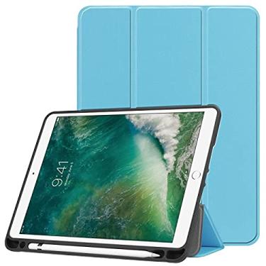 Imagem de Caso ultra slim Para iPad Air 2 / iPad Pro 9.7"(2017/2018) Tablet Case Cover, Soft Tpu. Capa de proteção com auto vigília/sono Capa traseira da tabuleta (Color : Light Blue)