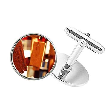 Imagem de DIYthinker China Style Blessing Board Fotografia Botões Redondos Abotoaduras