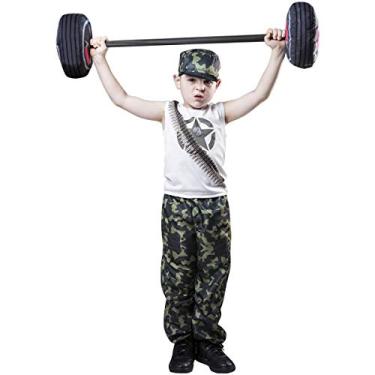 Imagem de Fantasia de Soldado Militar Infantil Menino Longa Com Quepe (P 2)