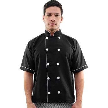 Imagem de Dolmã Chef Cozinha Masculino Manga Curta