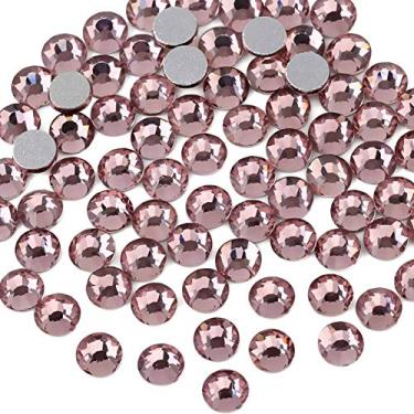 Imagem de Beadsland 1440pcs Strass de cristal plano traseiro joias redondas para arte de unhas e correção de cola artesanal, roxo claro (SS16 (3,8-4,0 mm))
