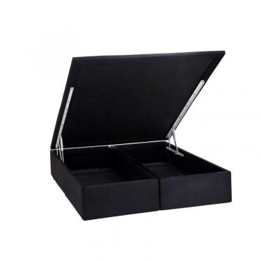 Imagem de Base Baú Physical Camurça Queen 158x198x39cm Ortobom Preto